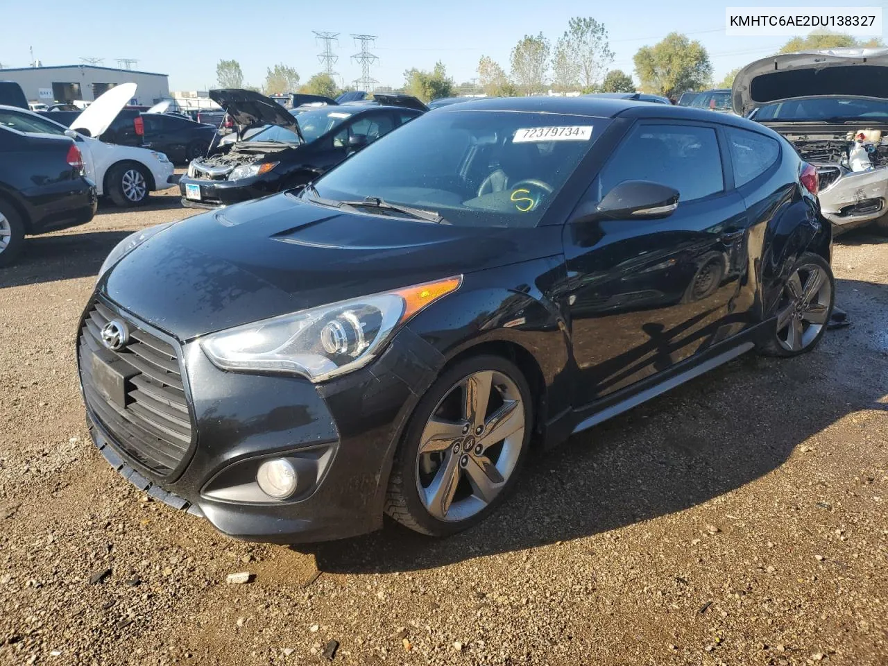 2013 Hyundai Veloster Turbo VIN: KMHTC6AE2DU138327 Lot: 72379734