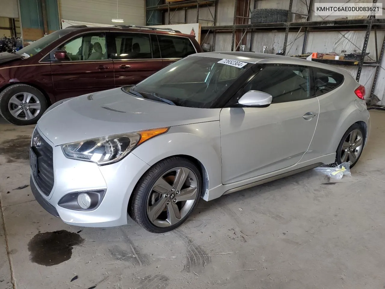 2013 Hyundai Veloster Turbo VIN: KMHTC6AE0DU083621 Lot: 72652304