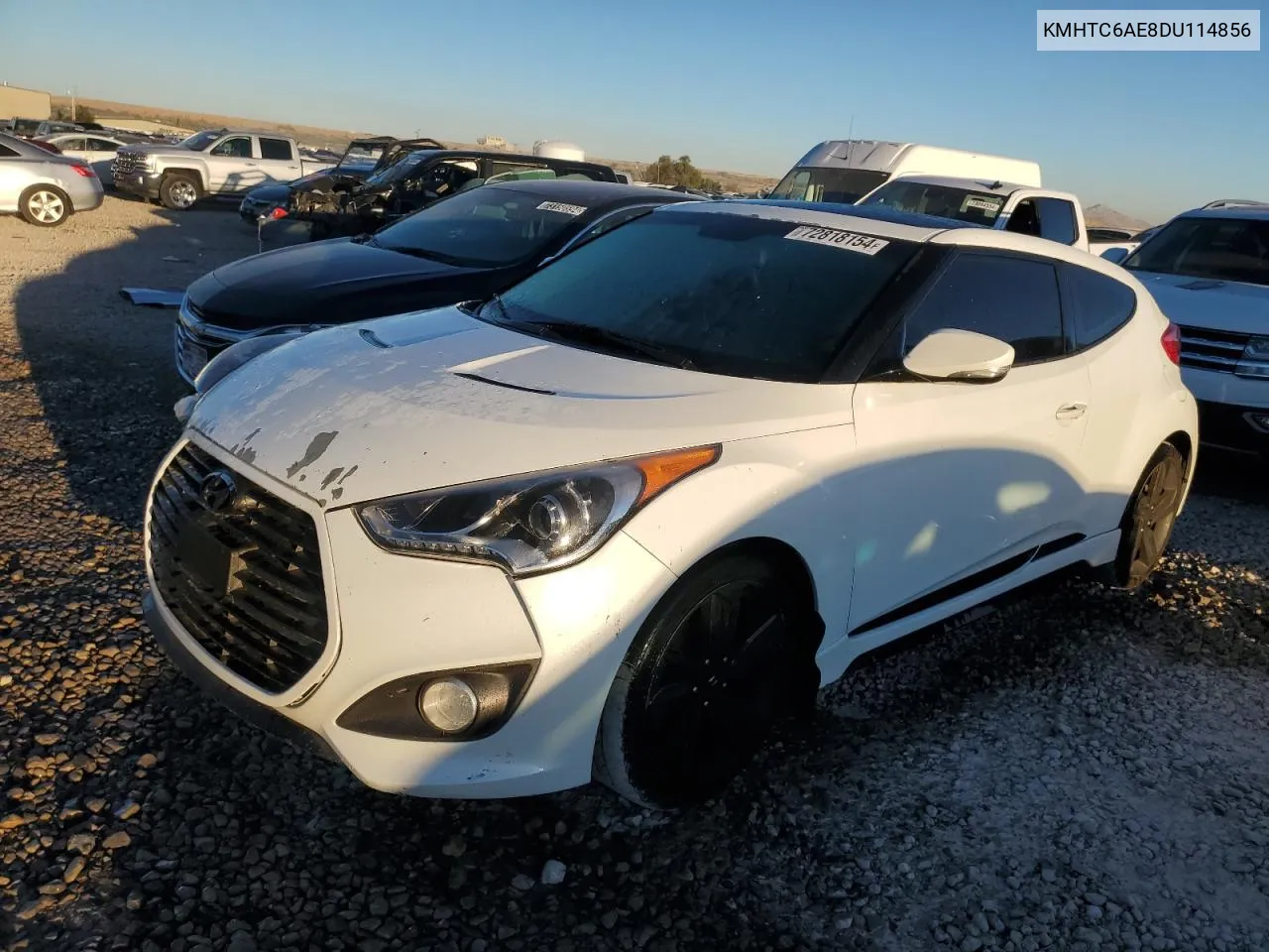 2013 Hyundai Veloster Turbo VIN: KMHTC6AE8DU114856 Lot: 72818154