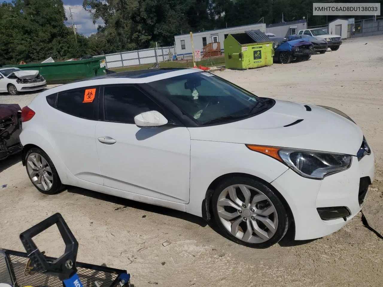 2013 Hyundai Veloster VIN: KMHTC6AD8DU138033 Lot: 72832224