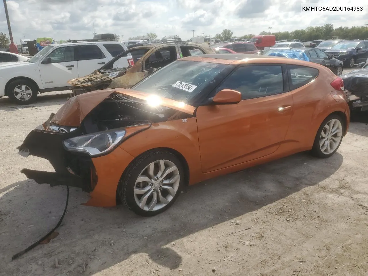 2013 Hyundai Veloster VIN: KMHTC6AD2DU164983 Lot: 73210754