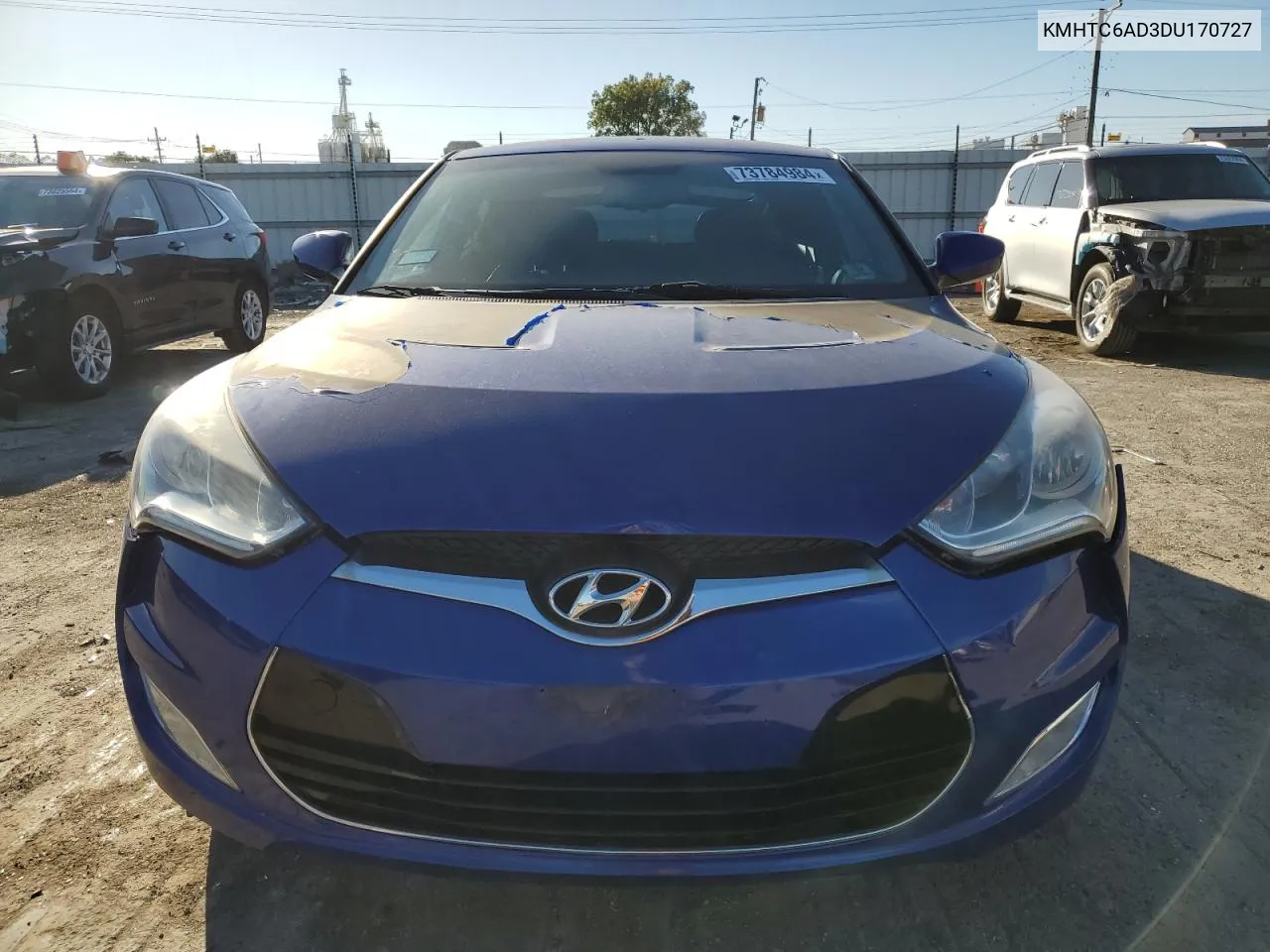 2013 Hyundai Veloster VIN: KMHTC6AD3DU170727 Lot: 73784984