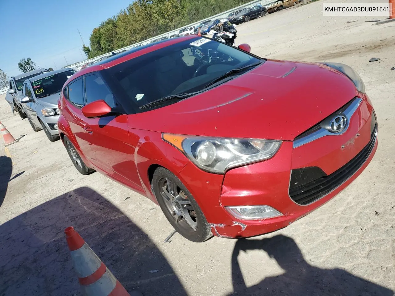 2013 Hyundai Veloster VIN: KMHTC6AD3DU091641 Lot: 74022584