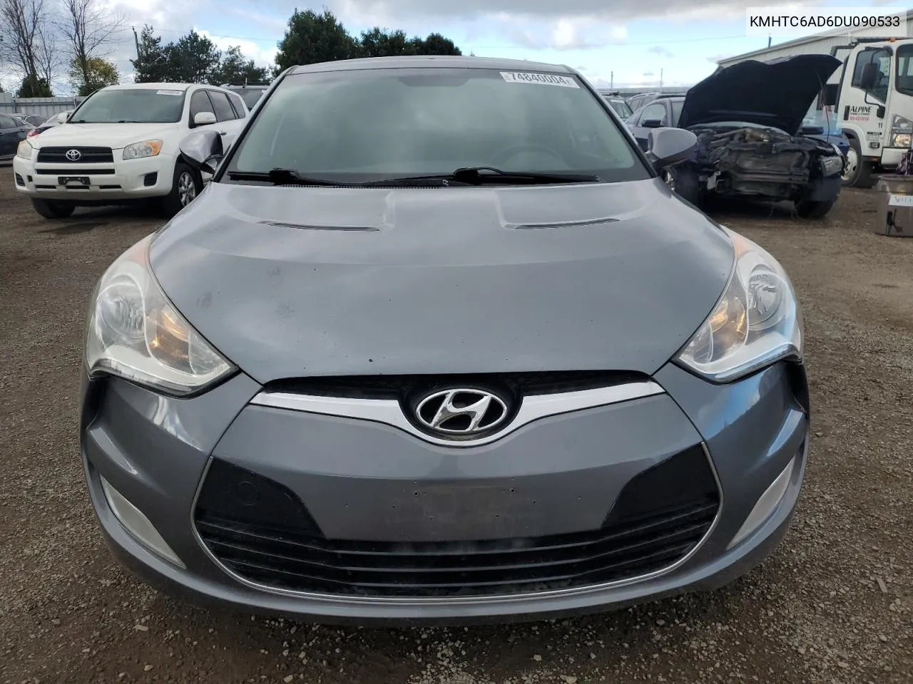 2013 Hyundai Veloster VIN: KMHTC6AD6DU090533 Lot: 74840004