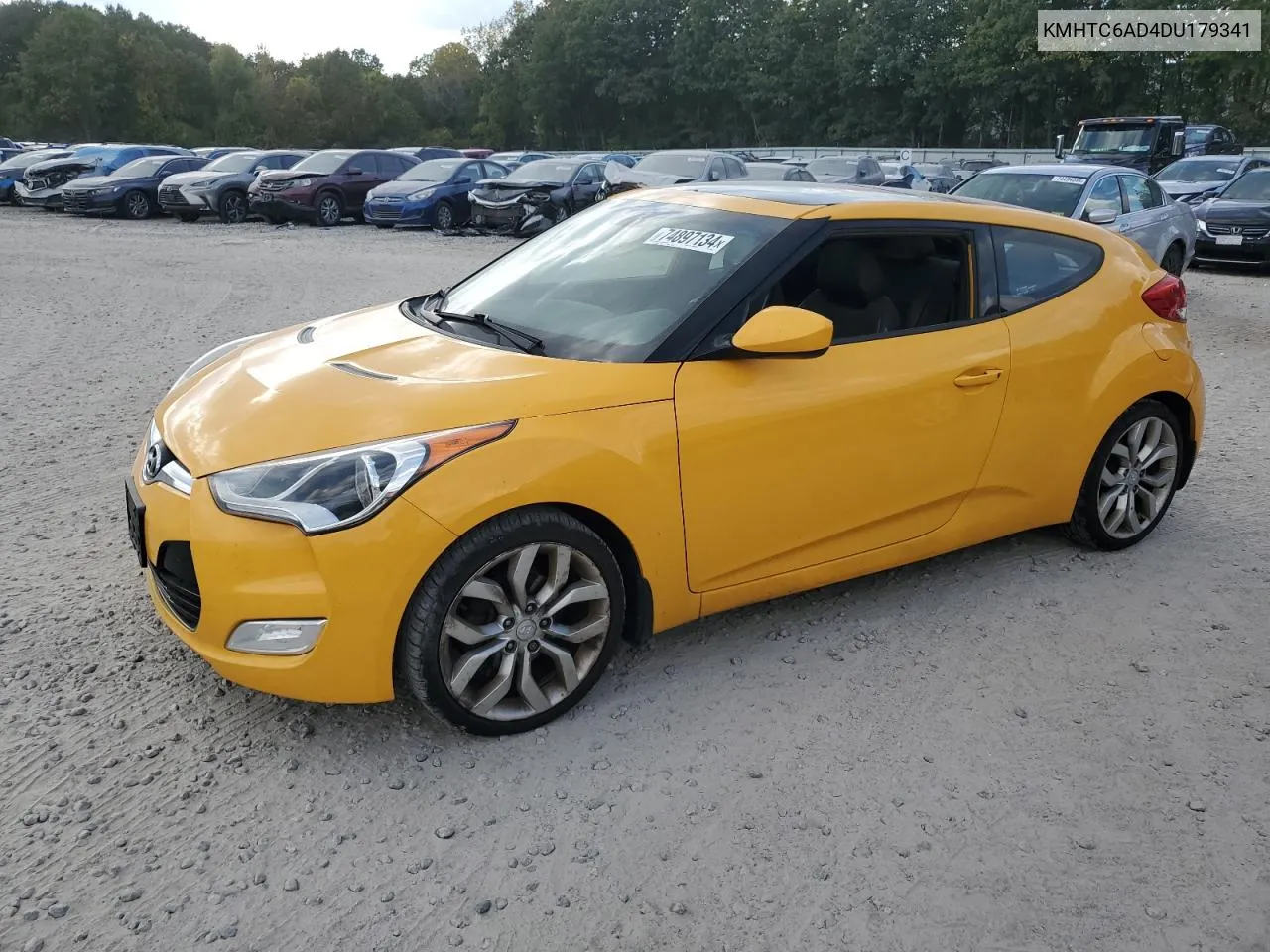 2013 Hyundai Veloster VIN: KMHTC6AD4DU179341 Lot: 74897134