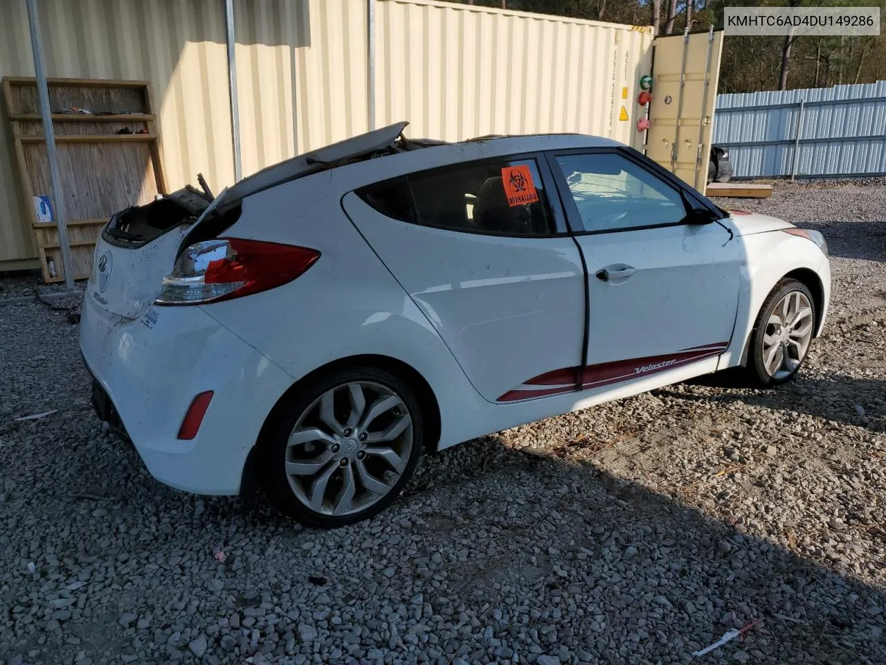 2013 Hyundai Veloster VIN: KMHTC6AD4DU149286 Lot: 74946374