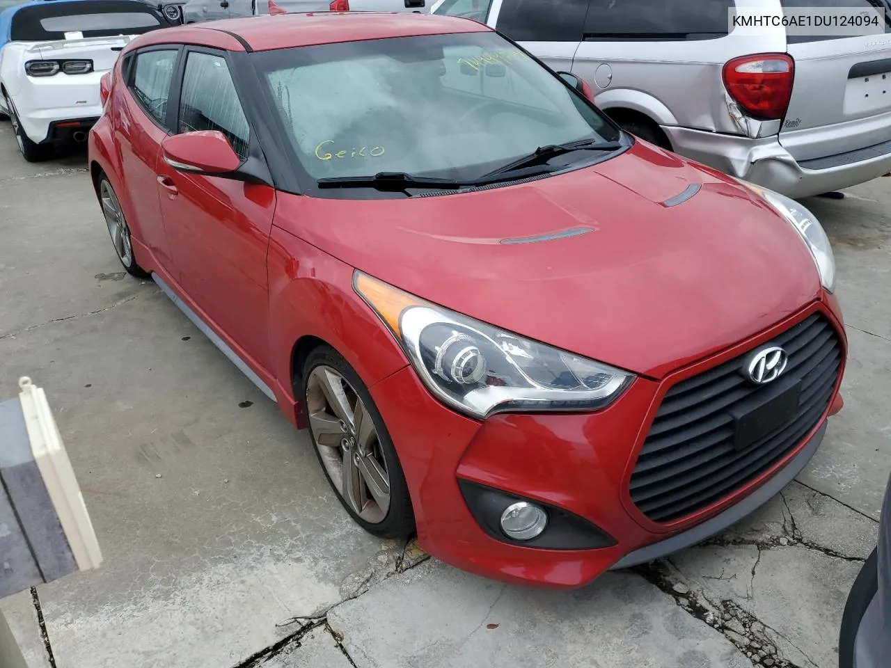 2013 Hyundai Veloster Turbo VIN: KMHTC6AE1DU124094 Lot: 74949224