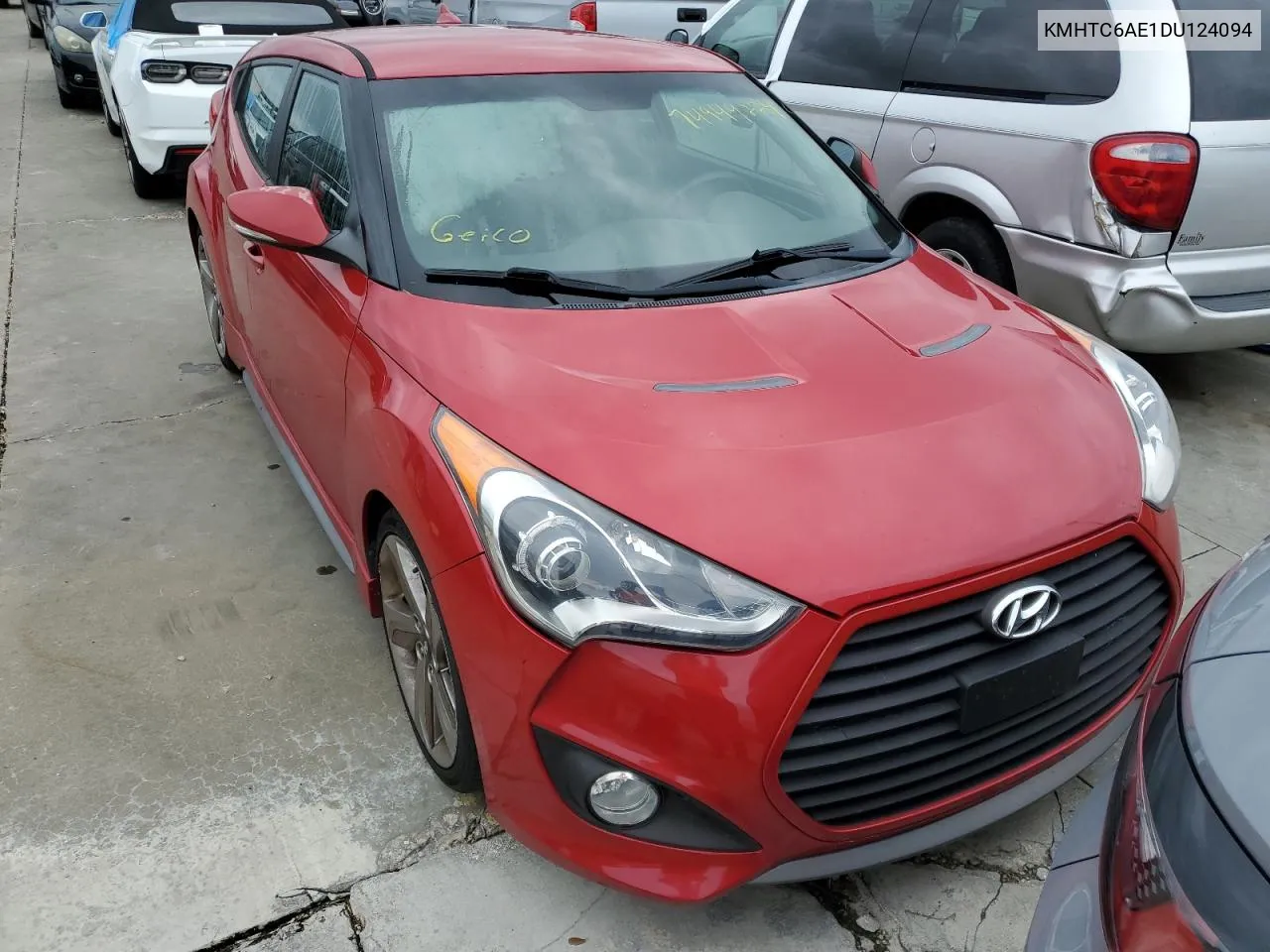 2013 Hyundai Veloster Turbo VIN: KMHTC6AE1DU124094 Lot: 74949224