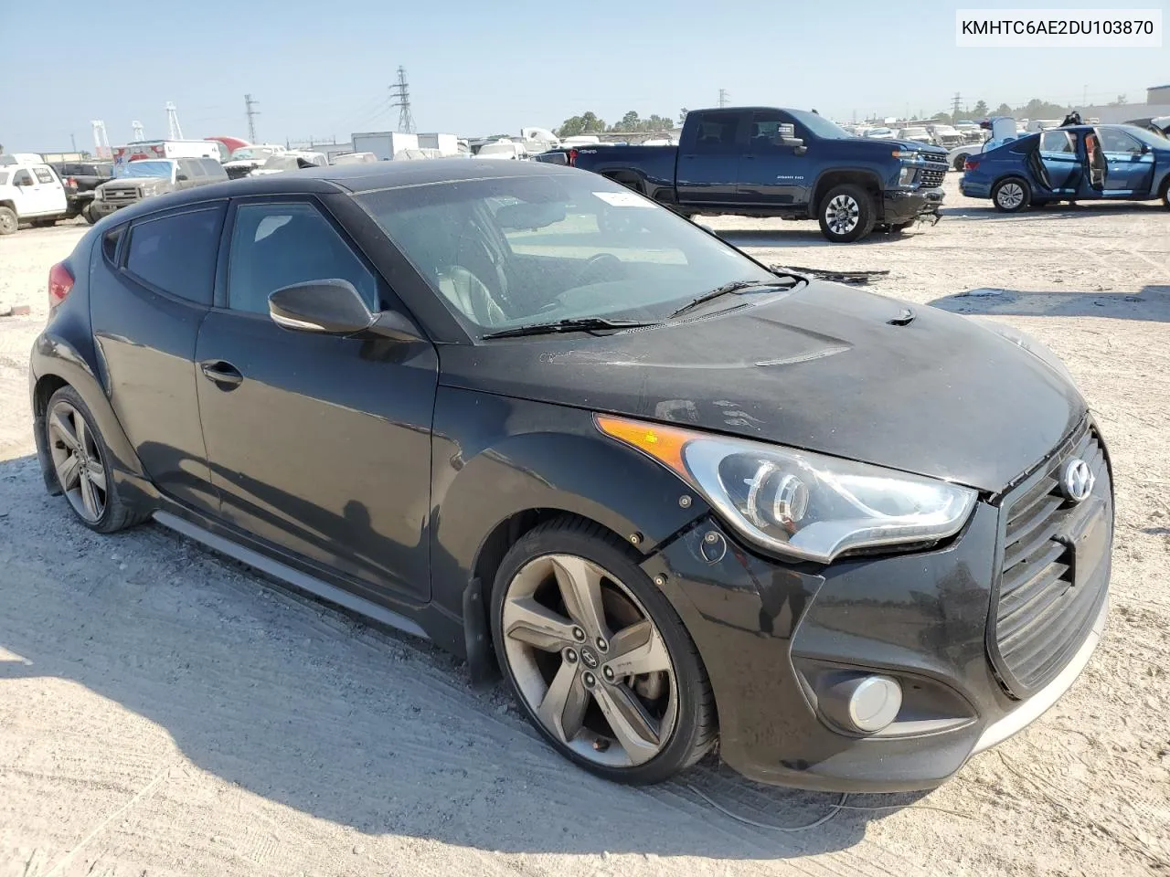 2013 Hyundai Veloster Turbo VIN: KMHTC6AE2DU103870 Lot: 75475294