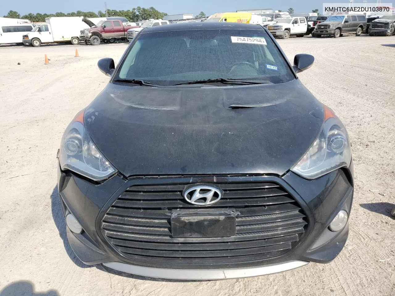 2013 Hyundai Veloster Turbo VIN: KMHTC6AE2DU103870 Lot: 75475294