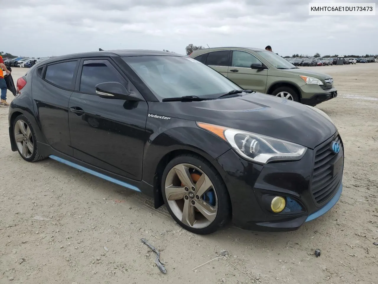 2013 Hyundai Veloster Turbo VIN: KMHTC6AE1DU173473 Lot: 75809384