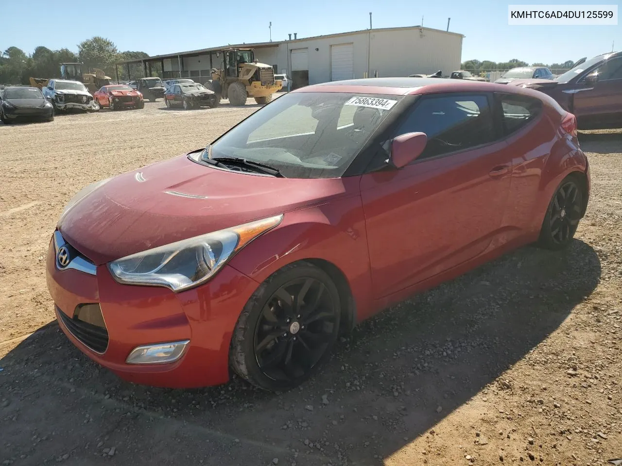 2013 Hyundai Veloster VIN: KMHTC6AD4DU125599 Lot: 75863394