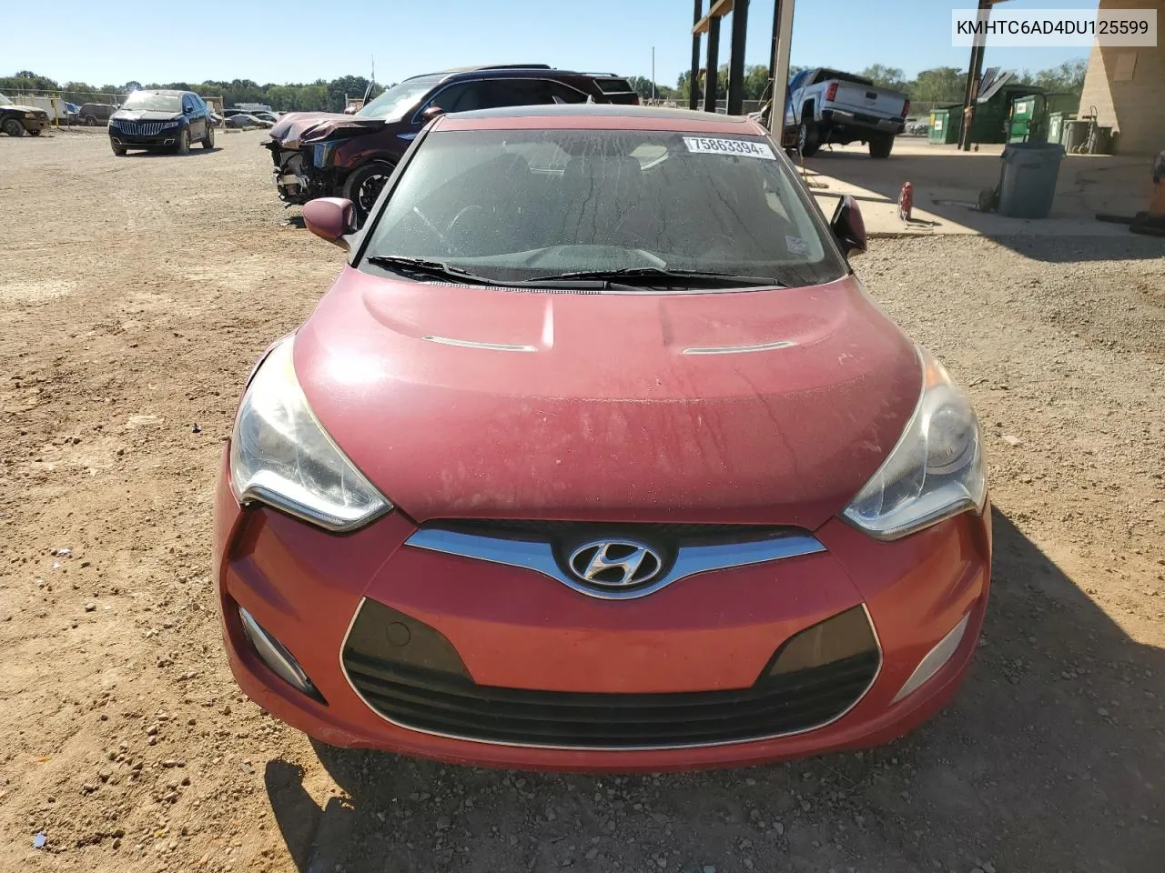 2013 Hyundai Veloster VIN: KMHTC6AD4DU125599 Lot: 75863394