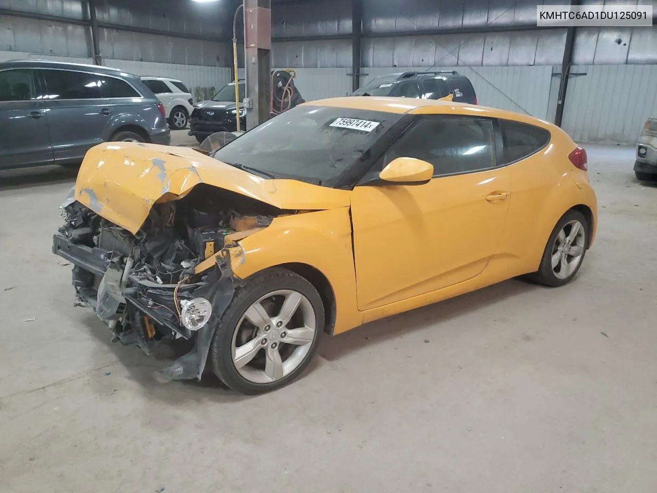 2013 Hyundai Veloster VIN: KMHTC6AD1DU125091 Lot: 75997414