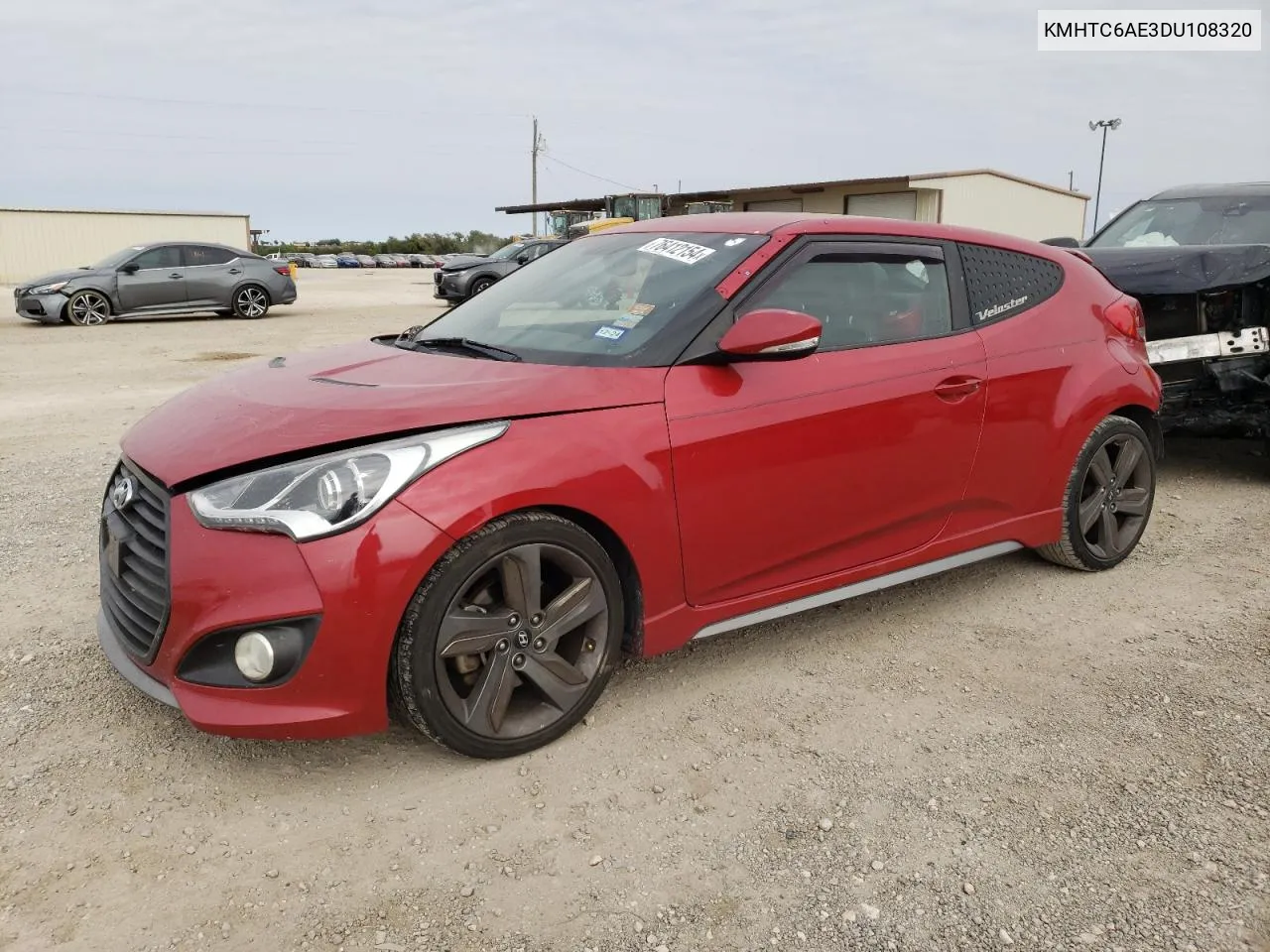 2013 Hyundai Veloster Turbo VIN: KMHTC6AE3DU108320 Lot: 76412154