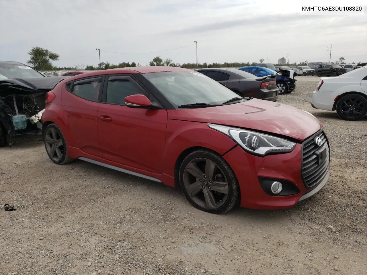 2013 Hyundai Veloster Turbo VIN: KMHTC6AE3DU108320 Lot: 76412154