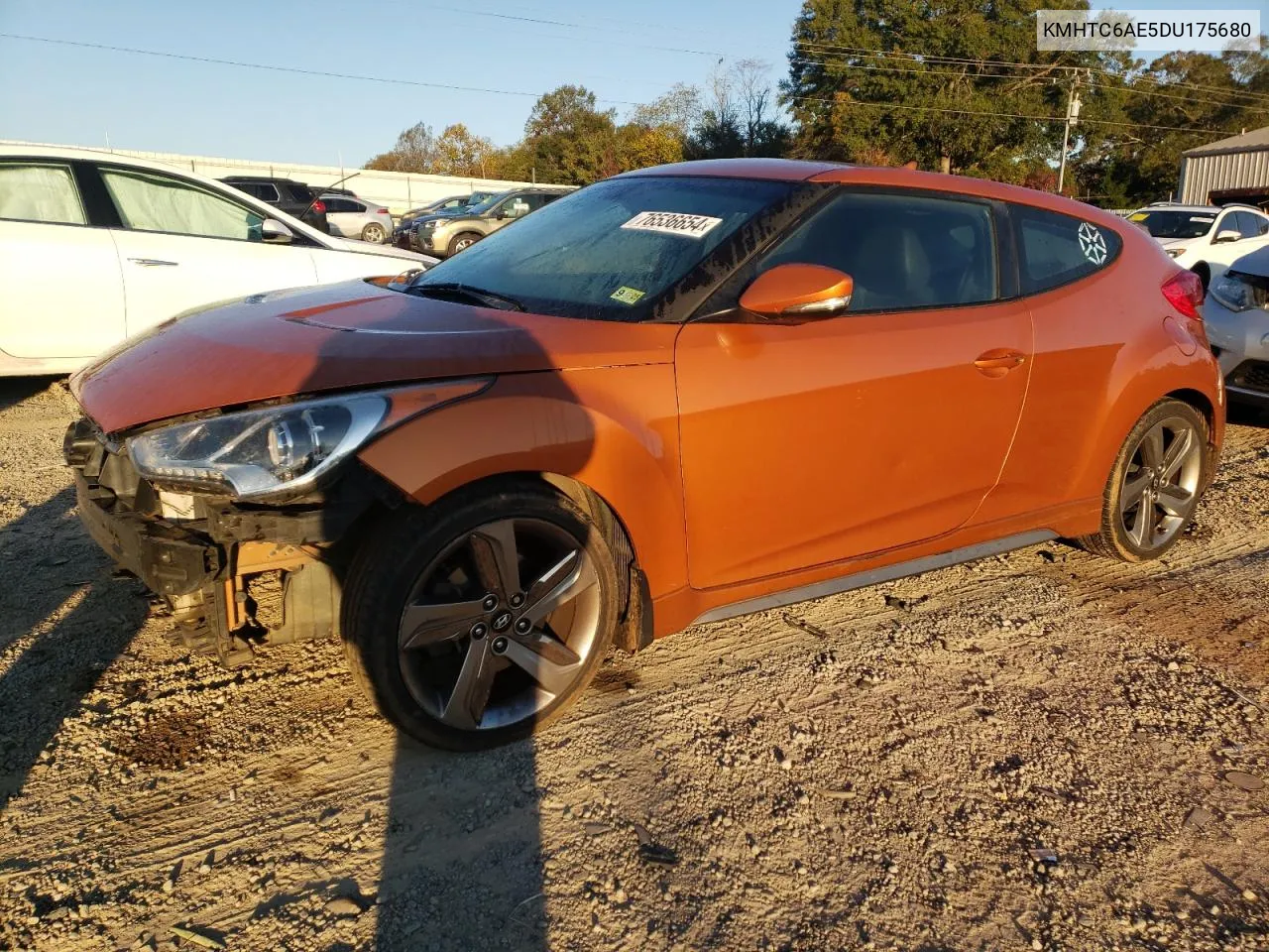 2013 Hyundai Veloster Turbo VIN: KMHTC6AE5DU175680 Lot: 76536654