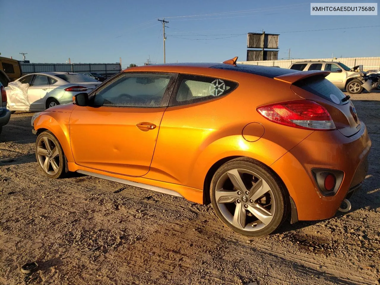 2013 Hyundai Veloster Turbo VIN: KMHTC6AE5DU175680 Lot: 76536654