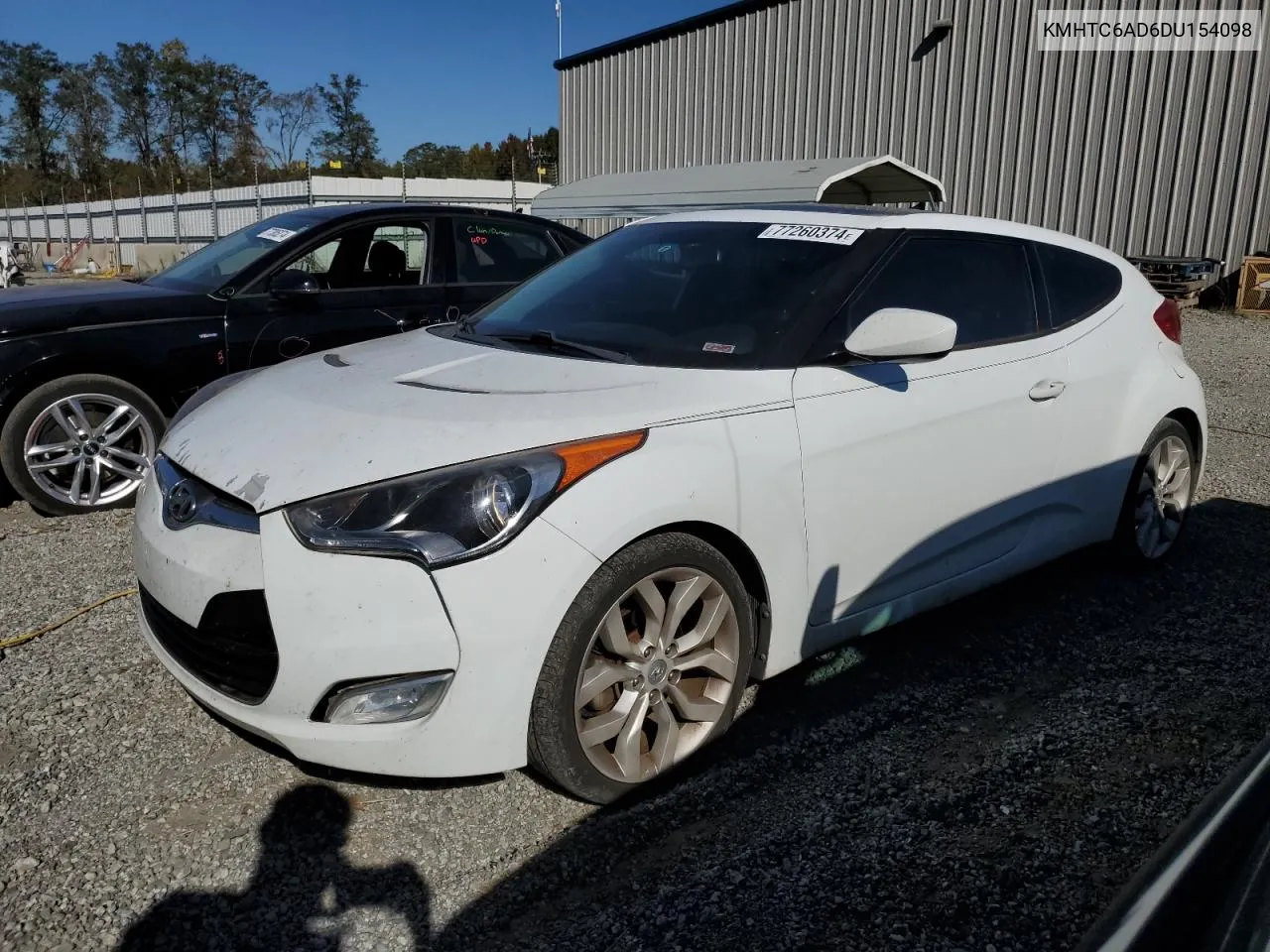 2013 Hyundai Veloster VIN: KMHTC6AD6DU154098 Lot: 77260374