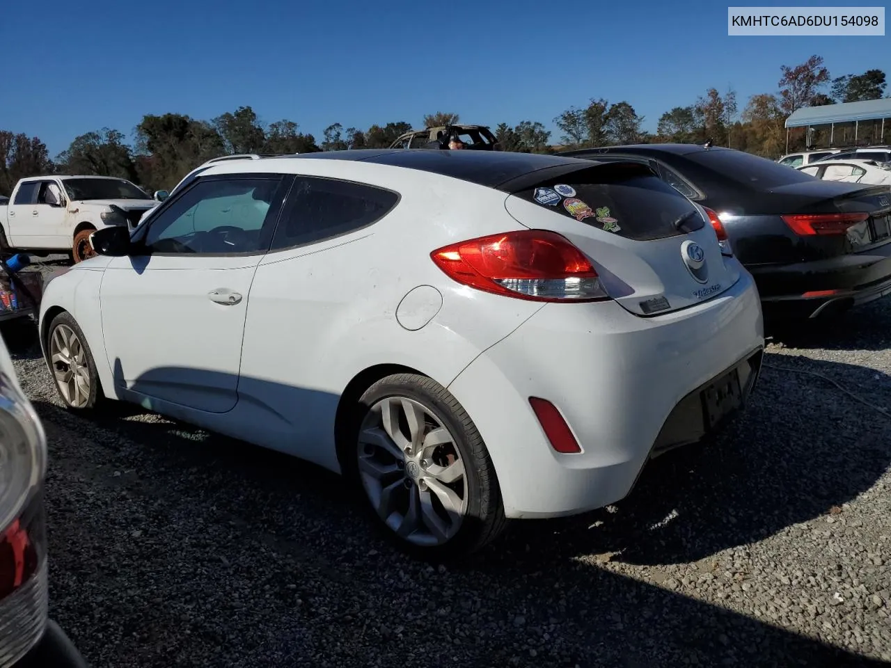 2013 Hyundai Veloster VIN: KMHTC6AD6DU154098 Lot: 77260374