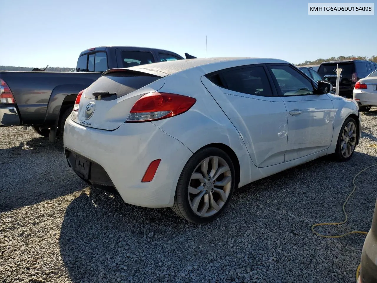 2013 Hyundai Veloster VIN: KMHTC6AD6DU154098 Lot: 77260374