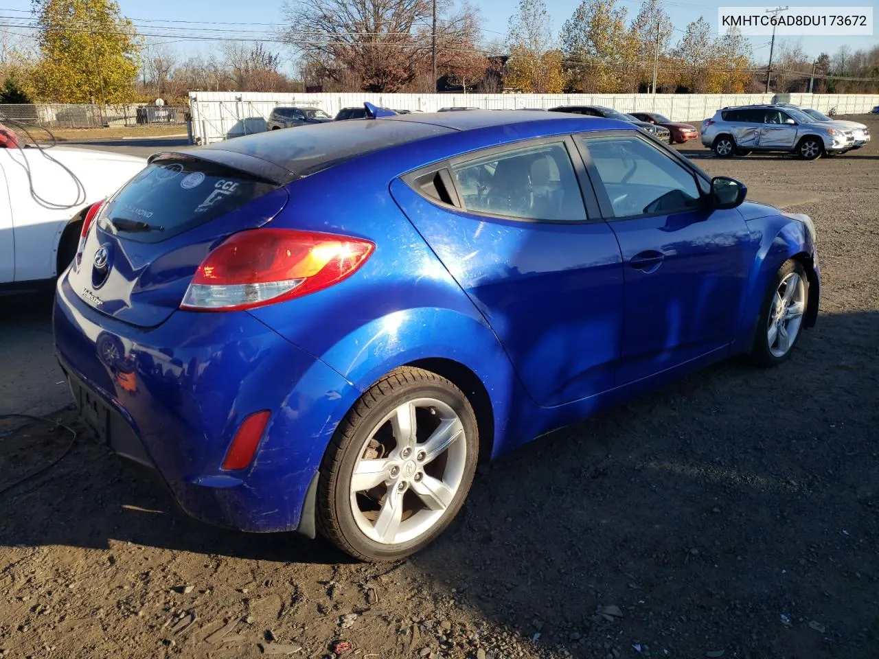 2013 Hyundai Veloster VIN: KMHTC6AD8DU173672 Lot: 77358624