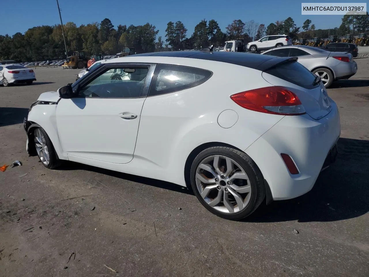 2013 Hyundai Veloster VIN: KMHTC6AD7DU137987 Lot: 77564794