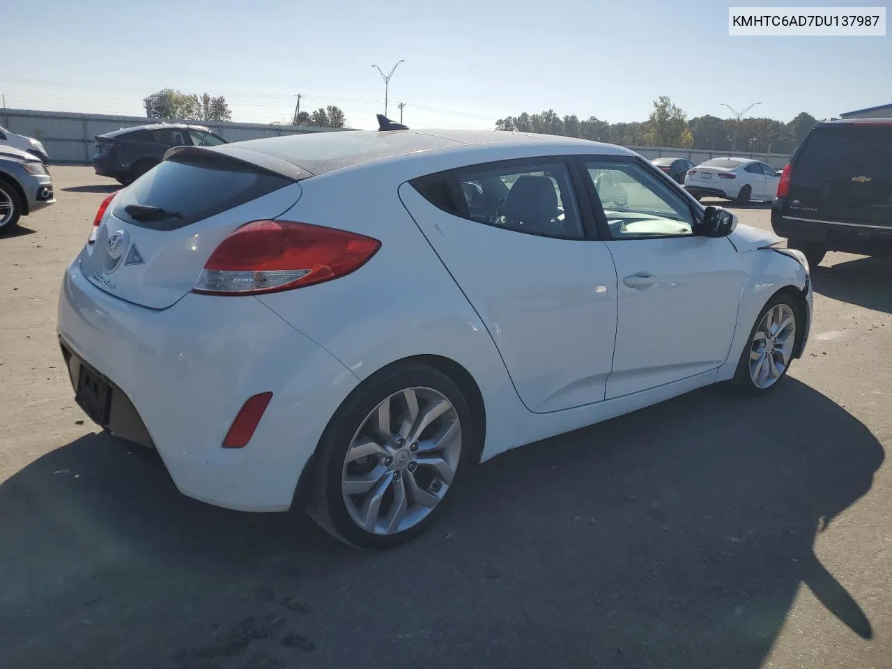 2013 Hyundai Veloster VIN: KMHTC6AD7DU137987 Lot: 77564794