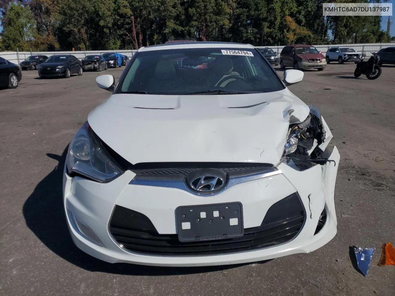 2013 Hyundai Veloster VIN: KMHTC6AD7DU137987 Lot: 77564794