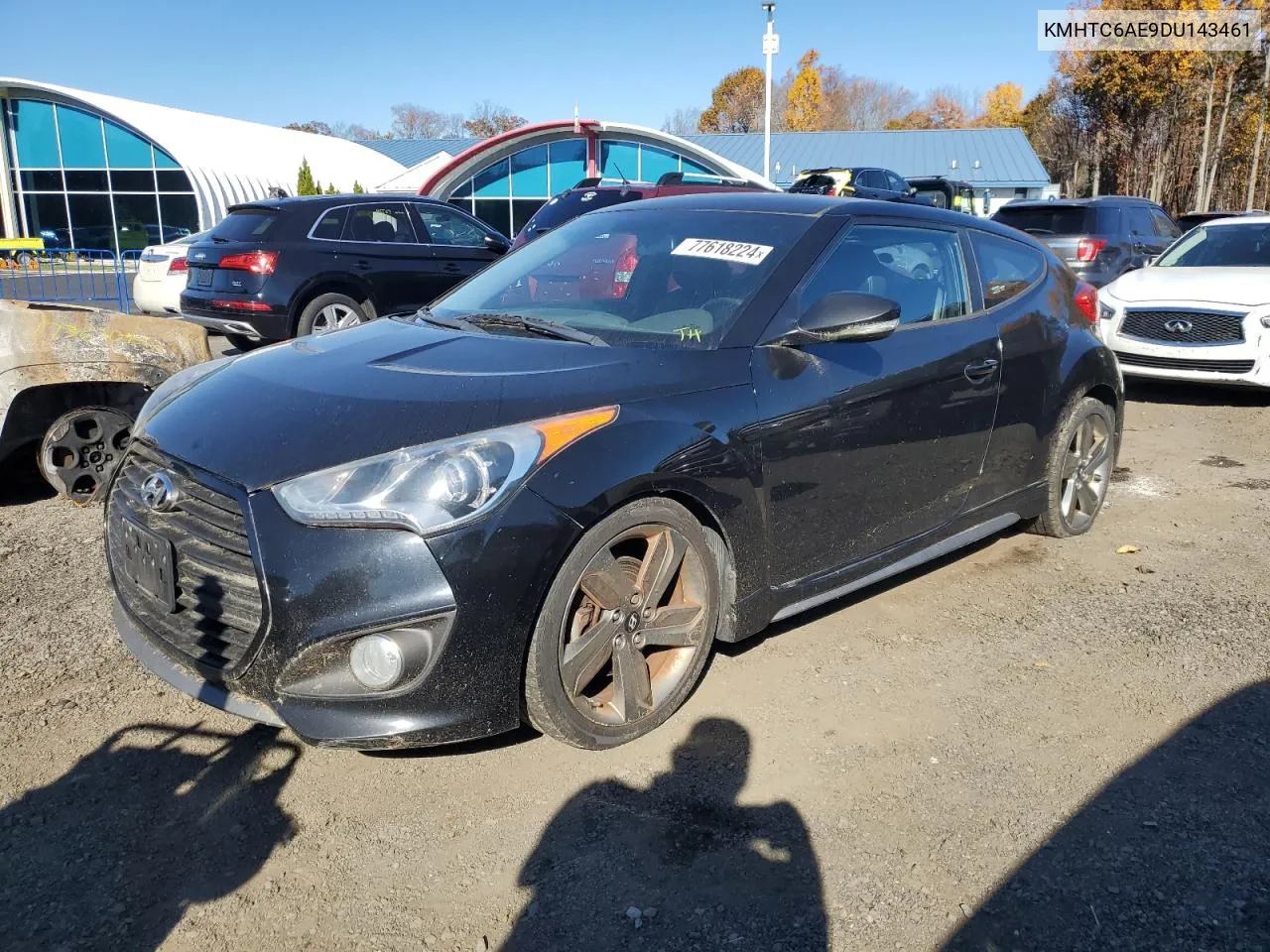 2013 Hyundai Veloster Turbo VIN: KMHTC6AE9DU143461 Lot: 77618224