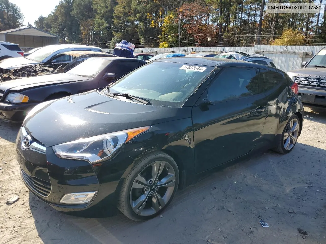 2013 Hyundai Veloster VIN: KMHTC6AD3DU107580 Lot: 77827544