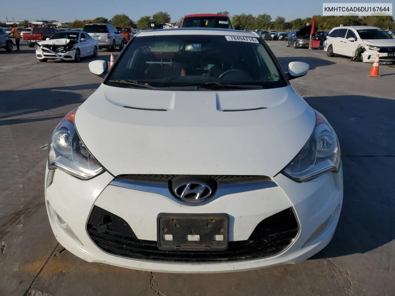 2013 Hyundai Veloster VIN: KMHTC6AD6DU167644 Lot: 78494714