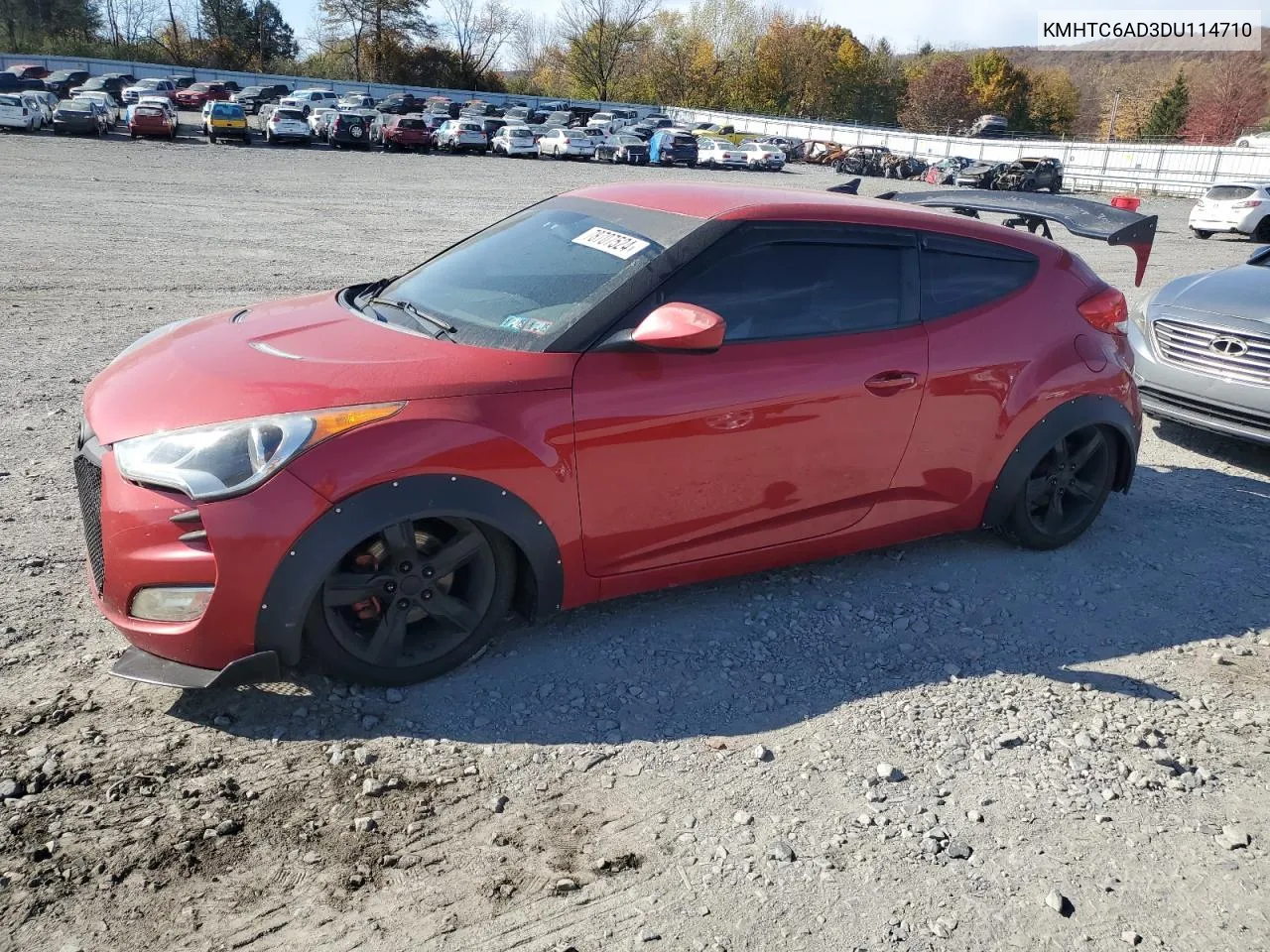 2013 Hyundai Veloster VIN: KMHTC6AD3DU114710 Lot: 78707524