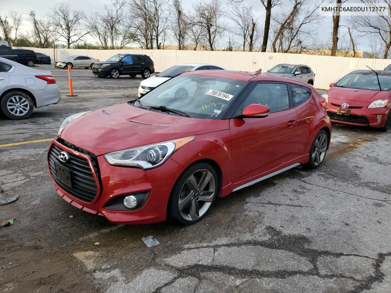 2013 Hyundai Veloster Turbo VIN: KMHTC6AE0DU112177 Lot: 78876194