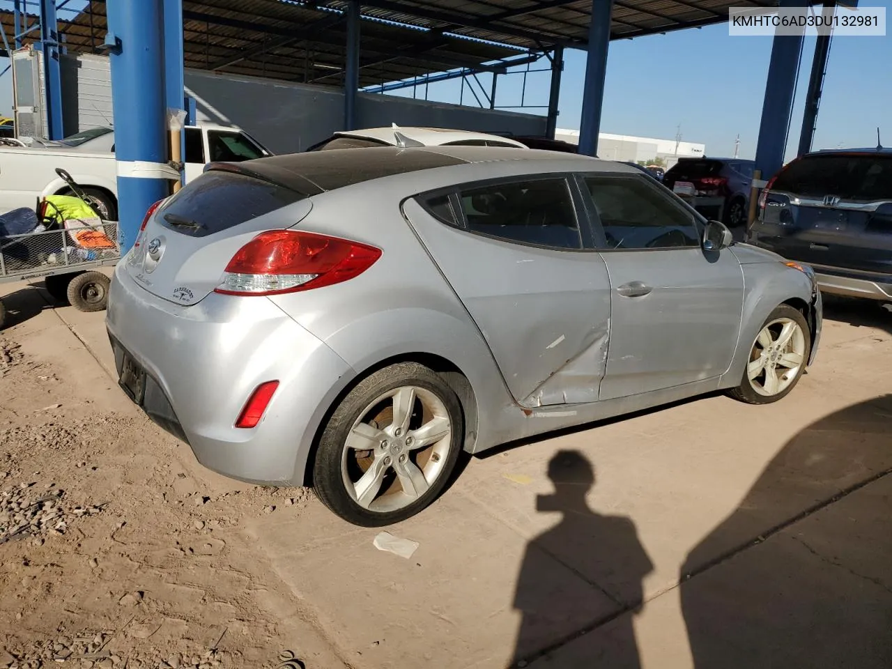 2013 Hyundai Veloster VIN: KMHTC6AD3DU132981 Lot: 79863614