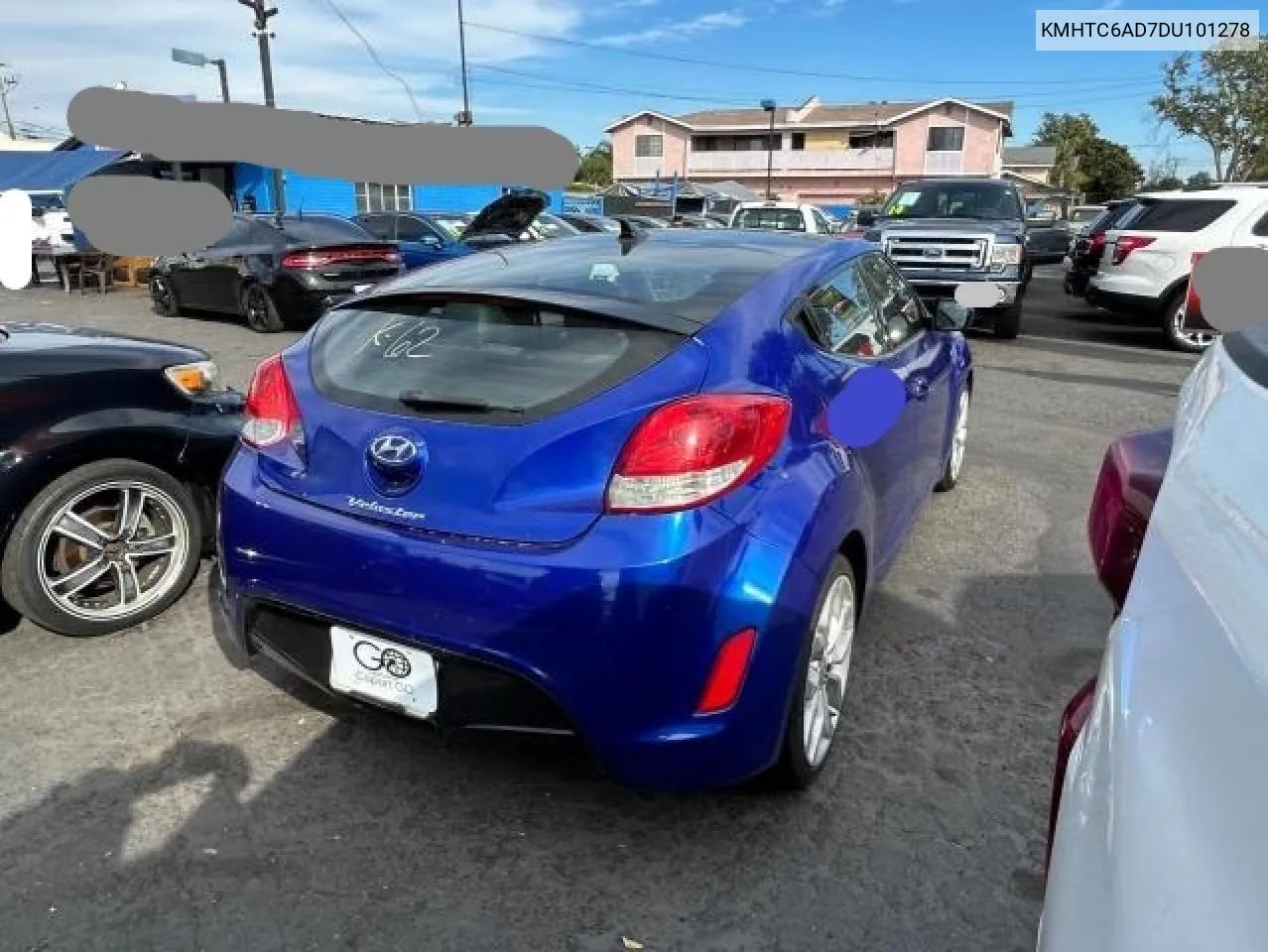 2013 Hyundai Veloster VIN: KMHTC6AD7DU101278 Lot: 80593554