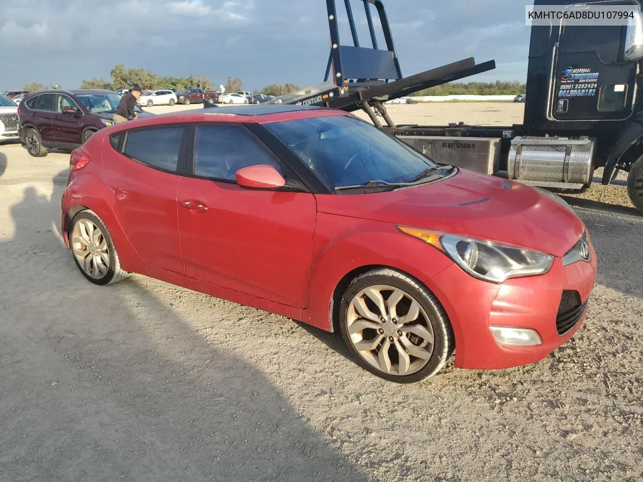 2013 Hyundai Veloster VIN: KMHTC6AD8DU107994 Lot: 80787084