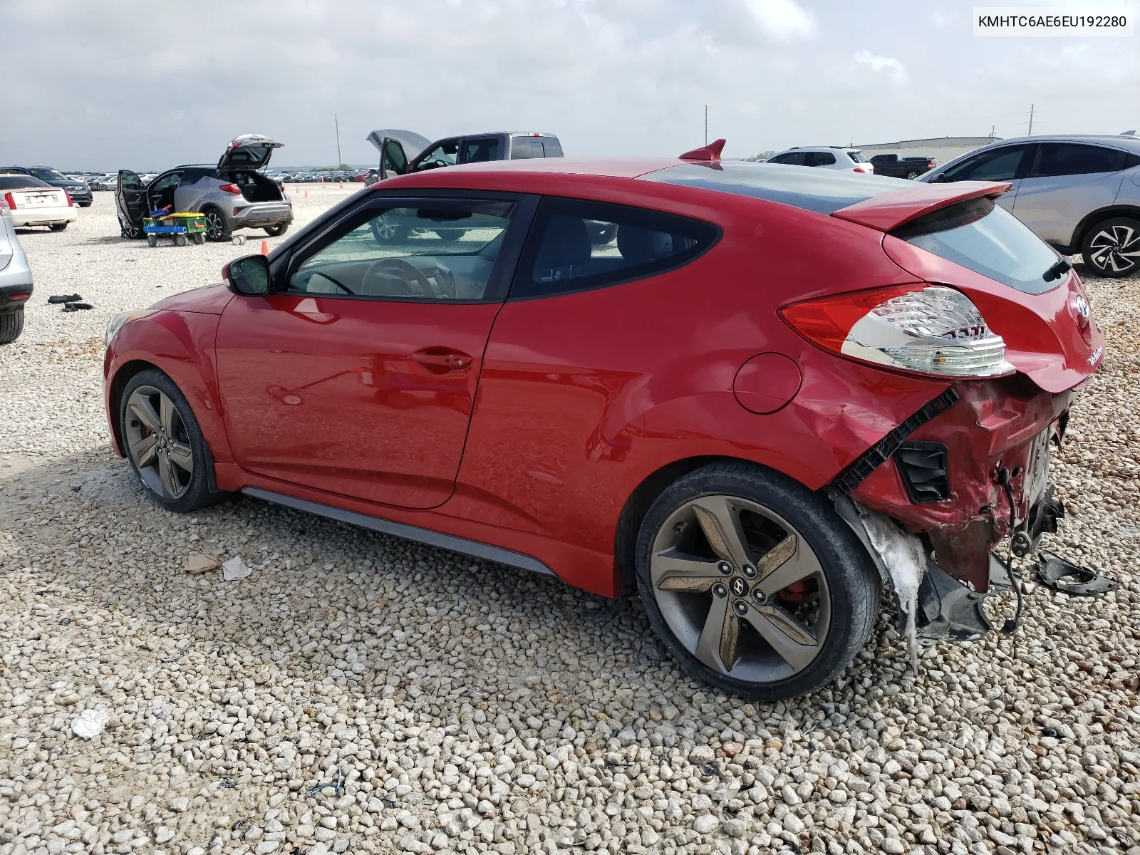 2014 Hyundai Veloster Turbo VIN: KMHTC6AE6EU192280 Lot: 52400244