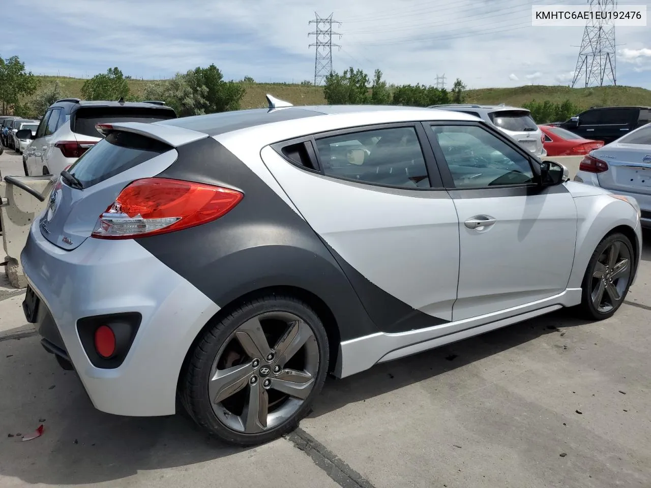 2014 Hyundai Veloster Turbo VIN: KMHTC6AE1EU192476 Lot: 57761264