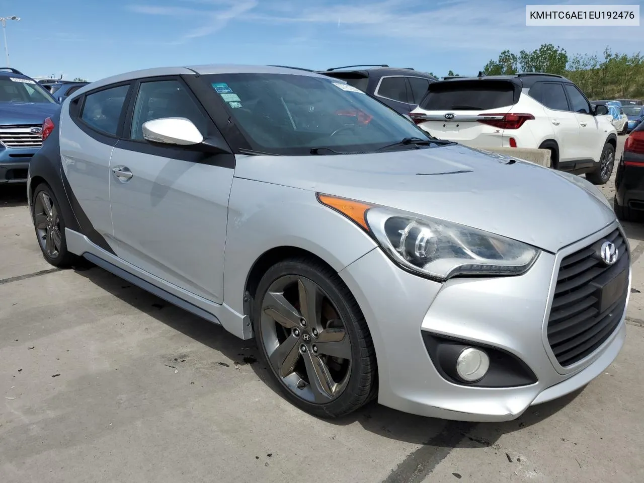 2014 Hyundai Veloster Turbo VIN: KMHTC6AE1EU192476 Lot: 57761264