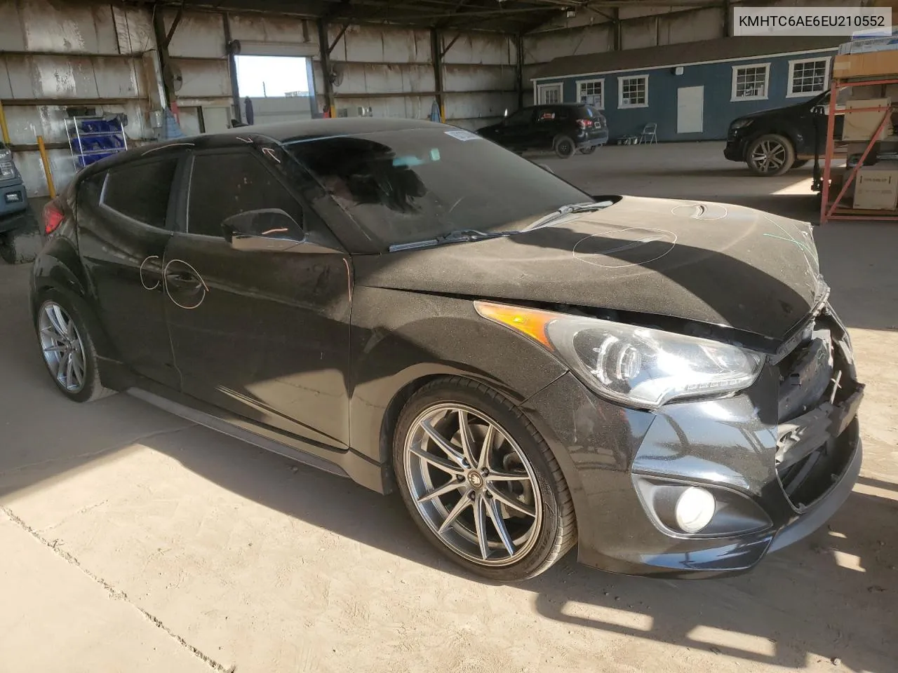 2014 Hyundai Veloster Turbo VIN: KMHTC6AE6EU210552 Lot: 63122884