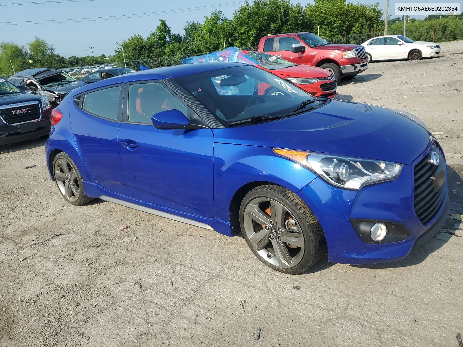 2014 Hyundai Veloster Turbo VIN: KMHTC6AE6EU202354 Lot: 63411794