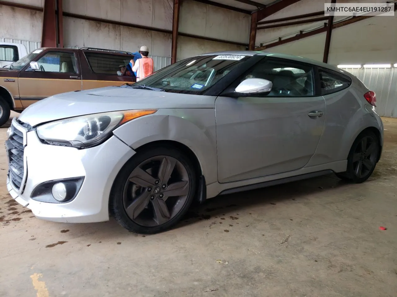 2014 Hyundai Veloster Turbo VIN: KMHTC6AE4EU191287 Lot: 63530924