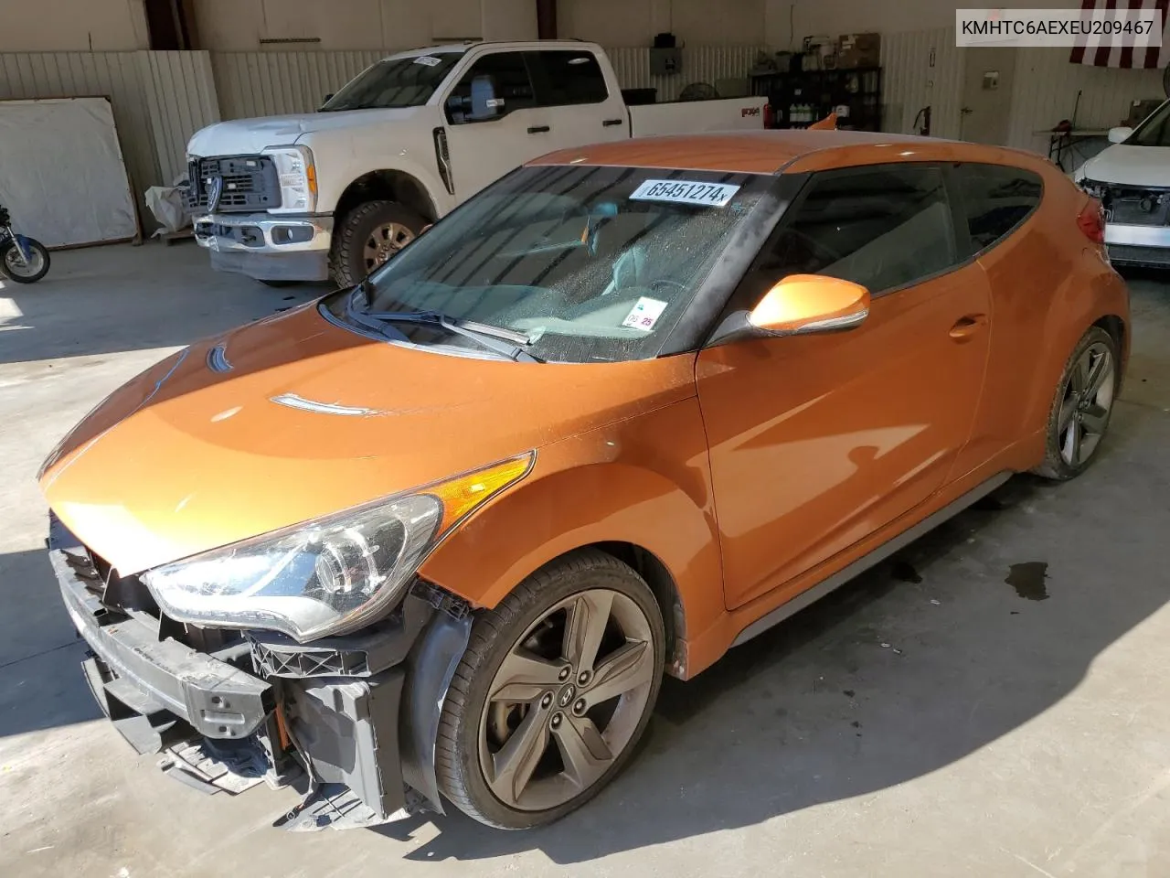 KMHTC6AEXEU209467 2014 Hyundai Veloster Turbo