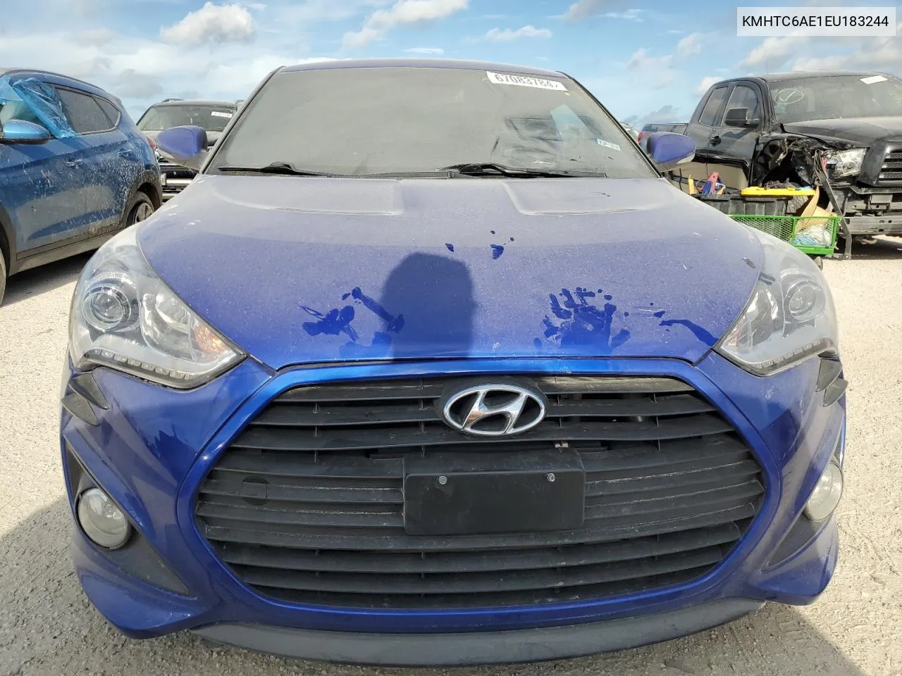 KMHTC6AE1EU183244 2014 Hyundai Veloster Turbo