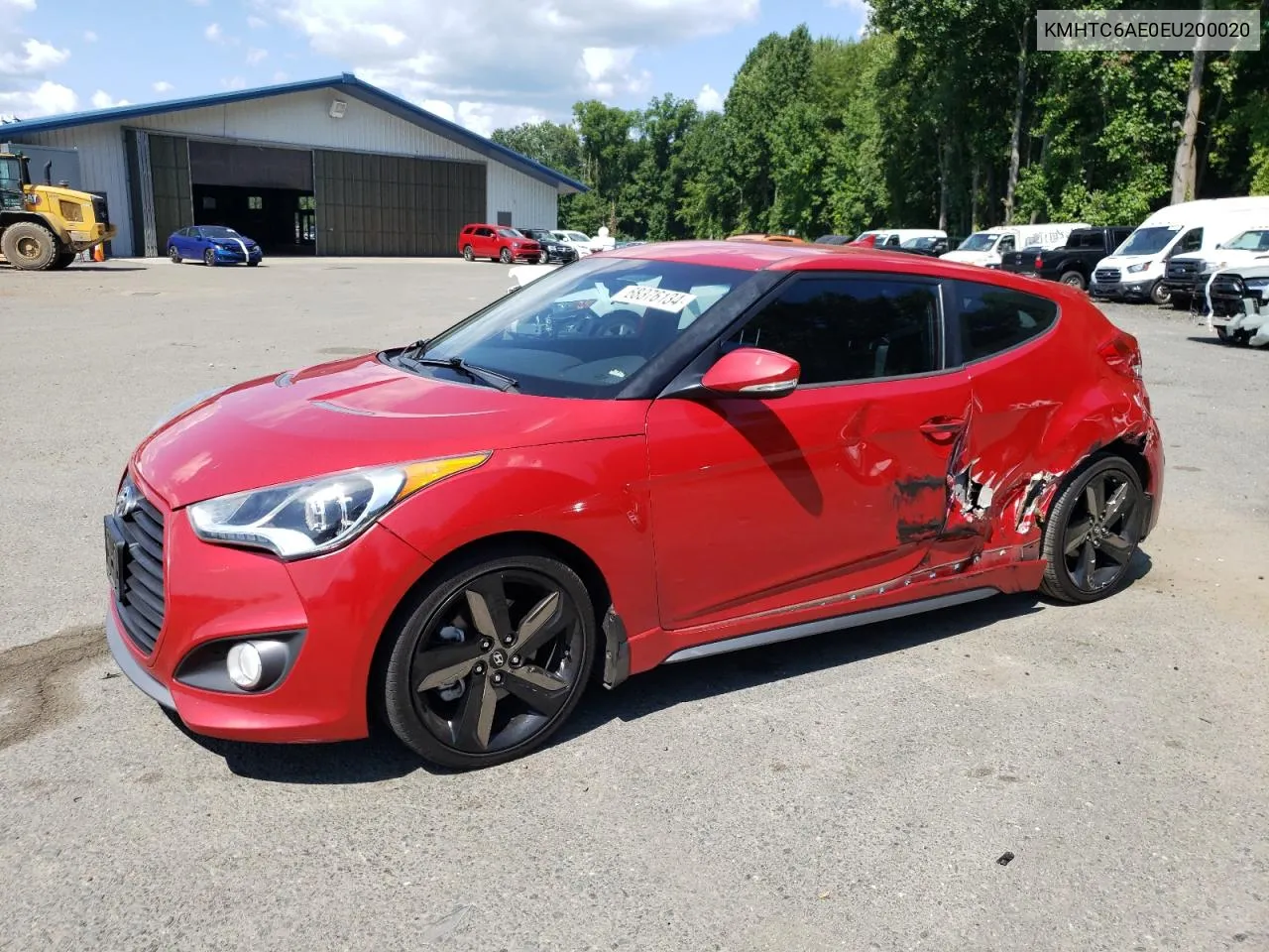 2014 Hyundai Veloster Turbo VIN: KMHTC6AE0EU200020 Lot: 68376134