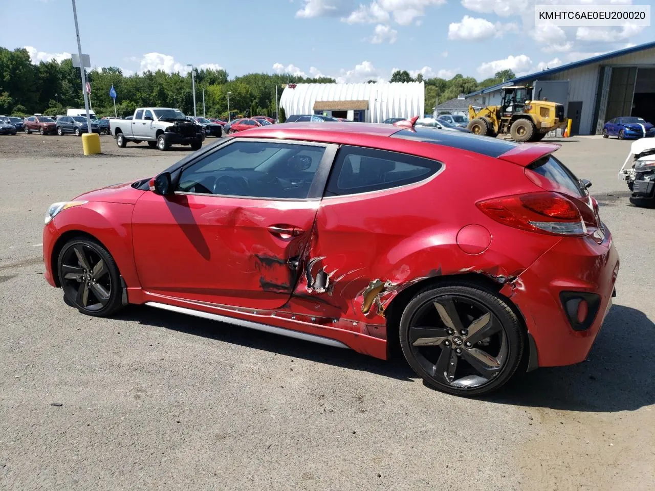 2014 Hyundai Veloster Turbo VIN: KMHTC6AE0EU200020 Lot: 68376134