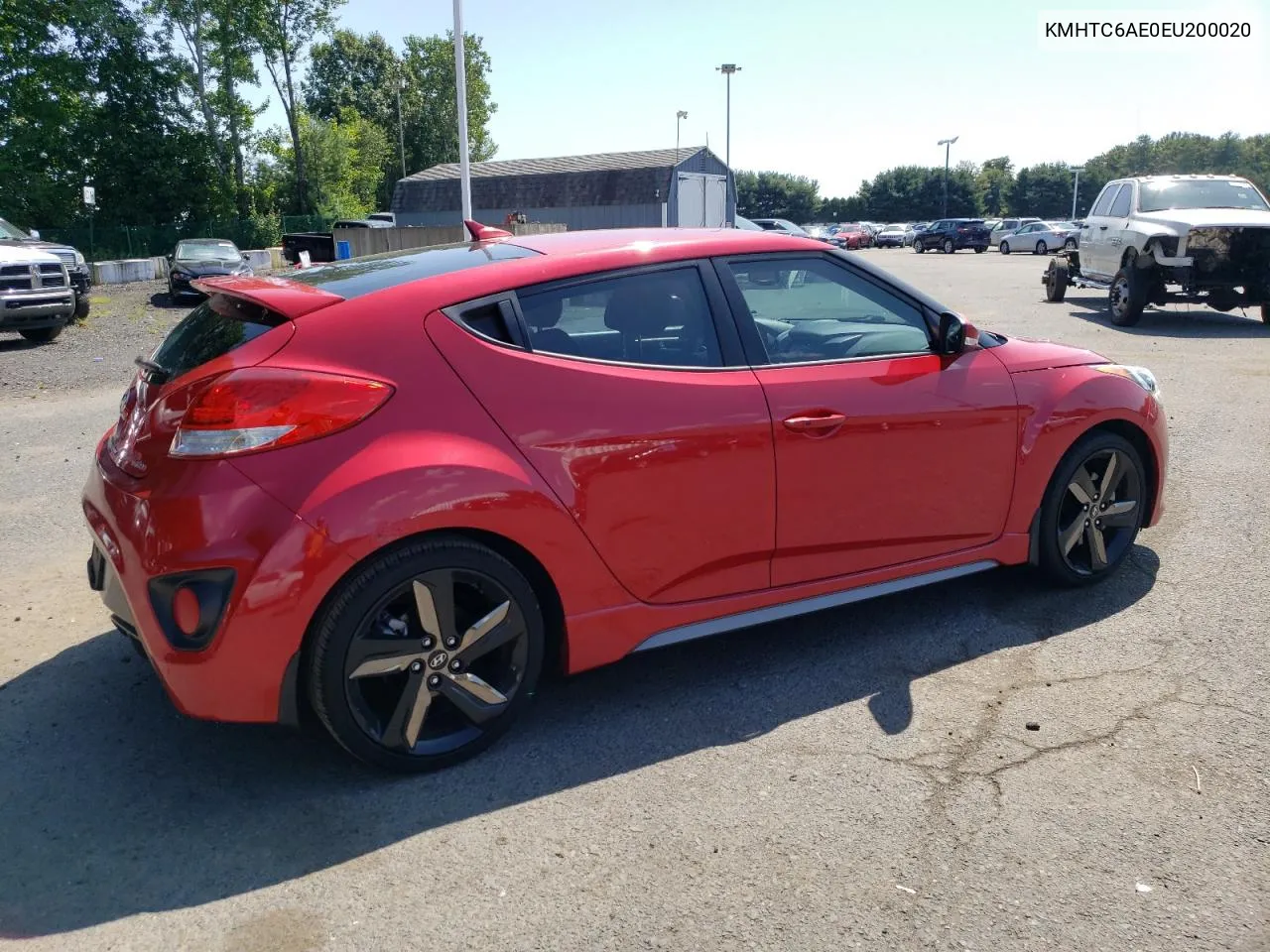 2014 Hyundai Veloster Turbo VIN: KMHTC6AE0EU200020 Lot: 68376134