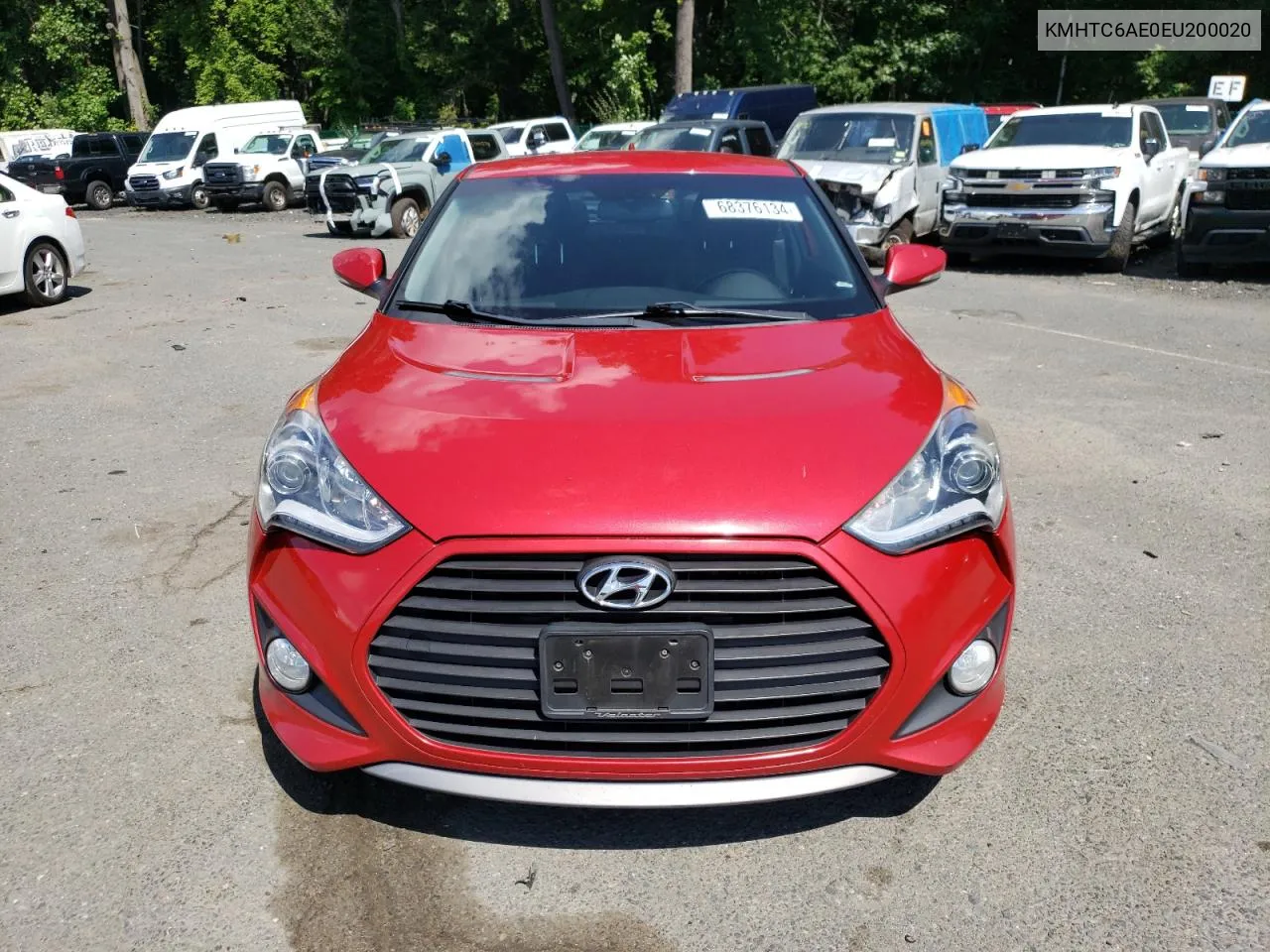 2014 Hyundai Veloster Turbo VIN: KMHTC6AE0EU200020 Lot: 68376134