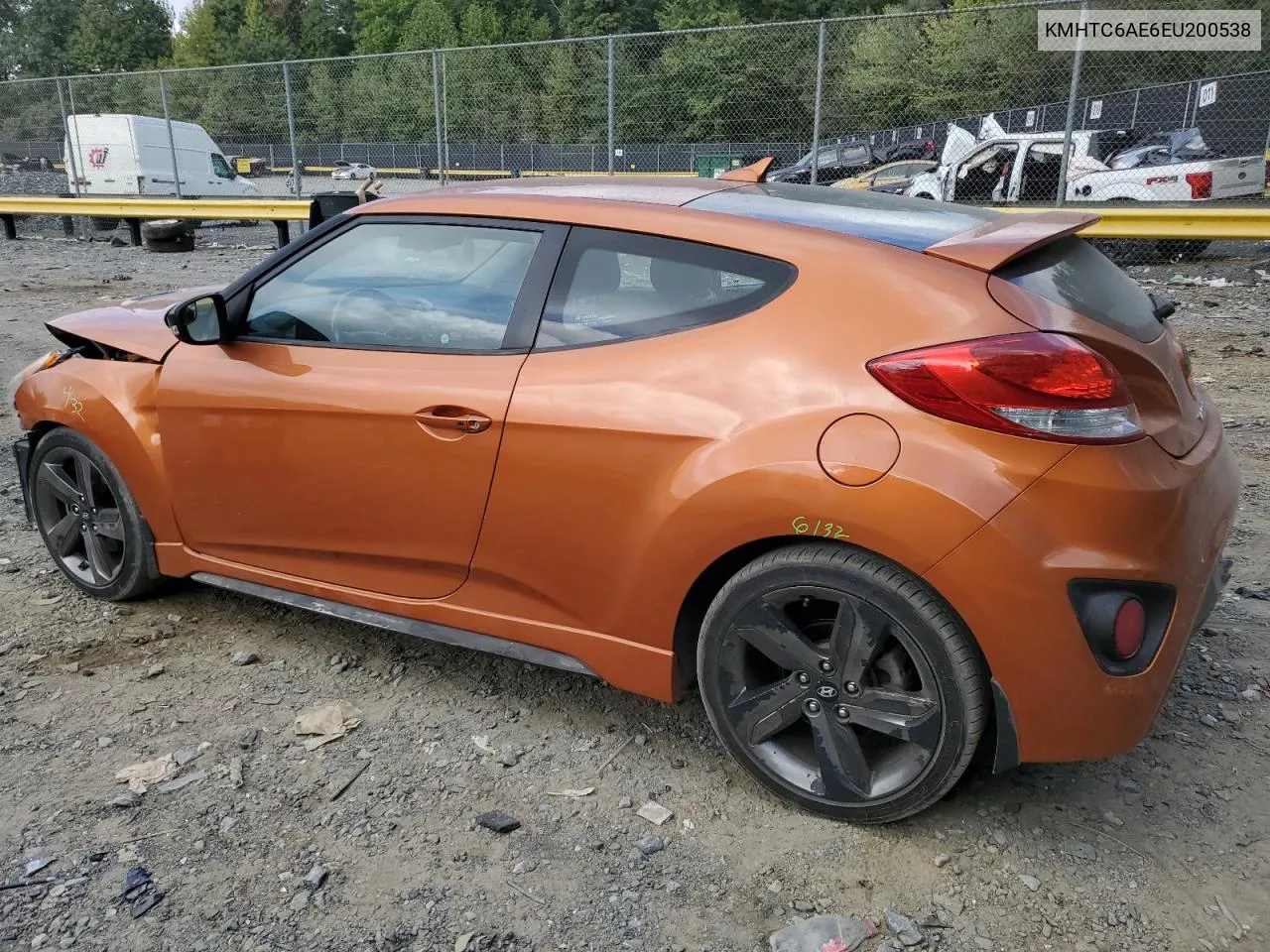 2014 Hyundai Veloster Turbo VIN: KMHTC6AE6EU200538 Lot: 70307354